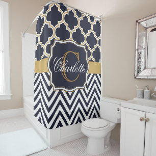 Quatrefoil Chevron Monogram