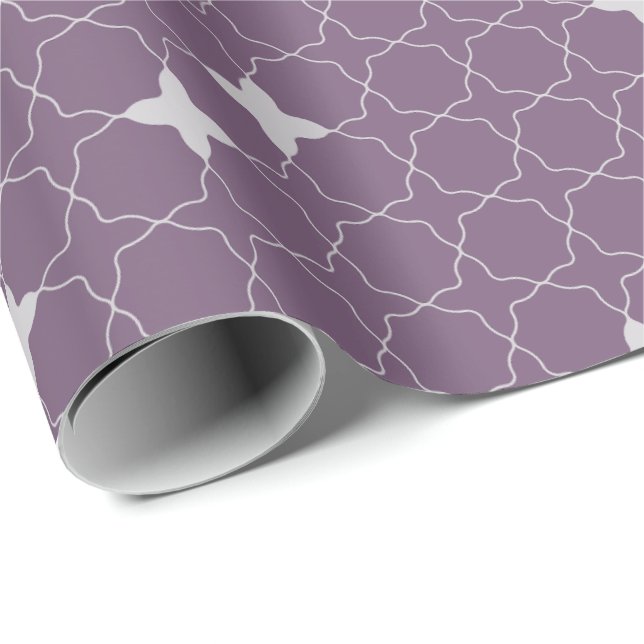 Quatrefoil Geometric Pattern Wrapping Paper (Roll Corner)