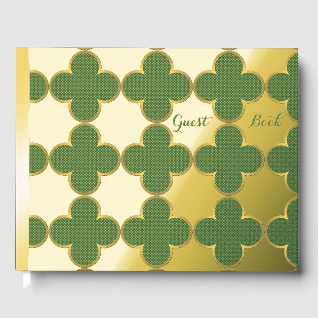 Quatrefoil Guest Book (Front)