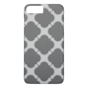 Quatrefoil in shades of grey Case-Mate iPhone case