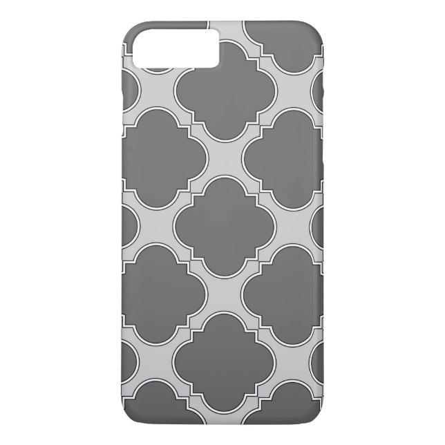 Quatrefoil in shades of grey Case-Mate iPhone case (Back)