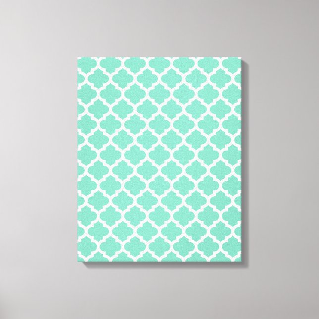 Quatrefoil Lattice Trellis Pattern Any Colour Canvas Print (Front)