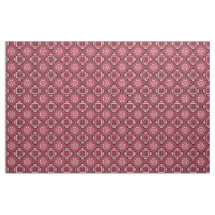 Quatrefoil Marsala tissu rouge