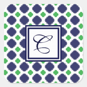 Quatrefoil Monogram Stickers
