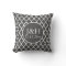 Quatrefoil Monogrammed Wedding Grey and White