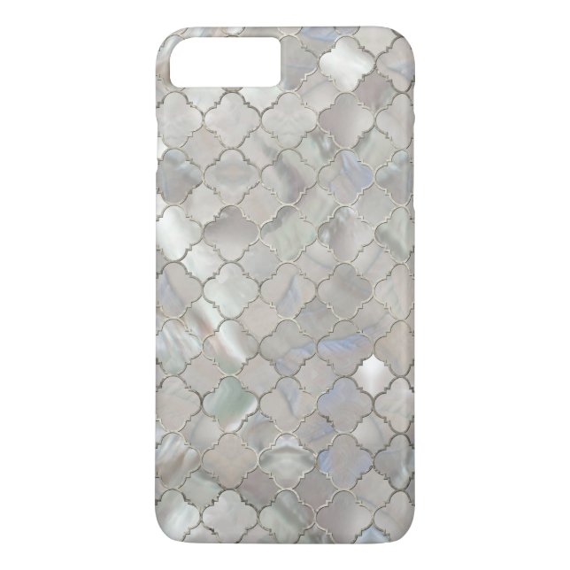Quatrefoil Moroccan Pattern Mother of Pearl Case-Mate iPhone Case (Back)