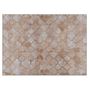 Quatrefoil Moroccan Pattern Pastel Quartz Cutting Board