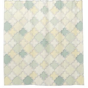 Quatrefoil Motif in Pastel Yellows and Greens