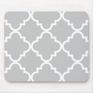 Quatrefoil Mousepad - Grey