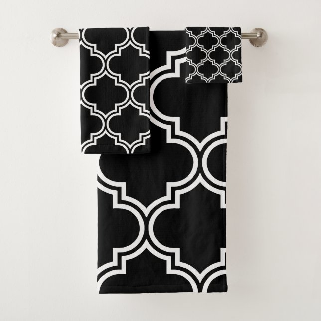 Quatrefoil noir et blanc (En situation)