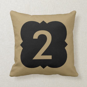 Quatrefoil: Number 2 Throw Pillow