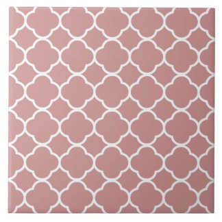 Quatrefoil Pattern Pink Tile