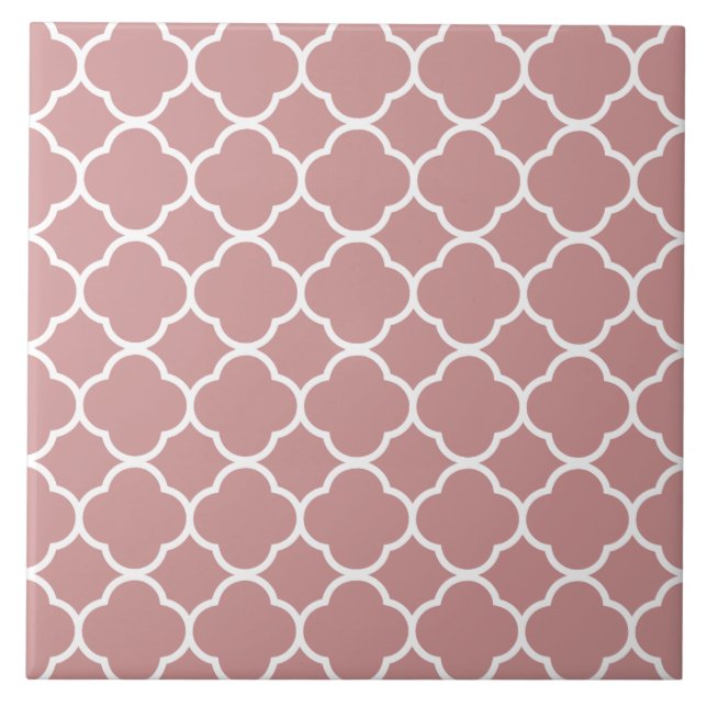 Quatrefoil Pattern Pink Tile (Front)