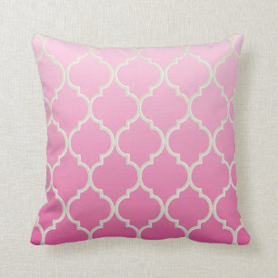 Quatrefoil Pattern   Pretty Pink Throw Pillow