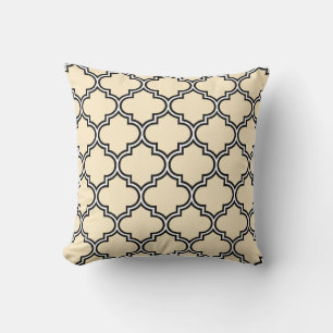 Quatrefoil Pattern Throw Pillow