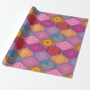 Quatrefoil pattern wrapping paper