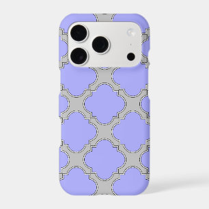 Quatrefoil periwinkle and grey