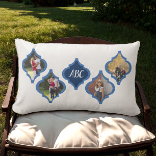 Quatrefoil Photo Collage Lumbar Pillow