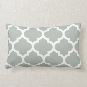 Quatrefoil Silver Grey Lumbar Pillow