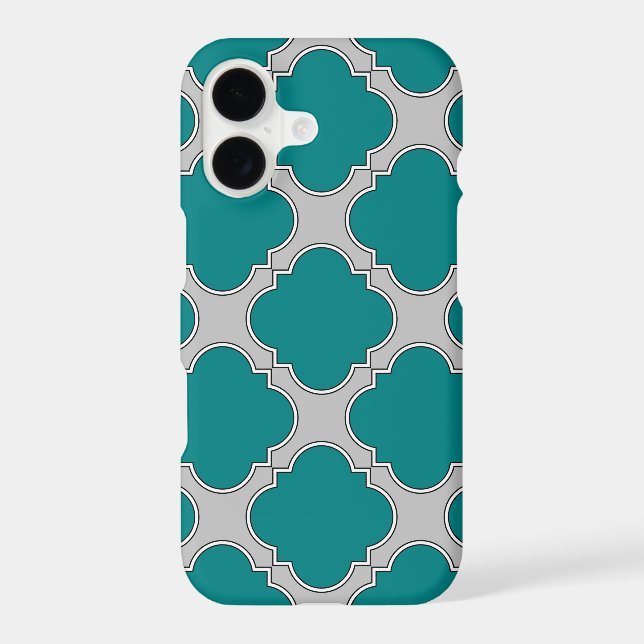 Quatrefoil turquoise et gris (Verso)