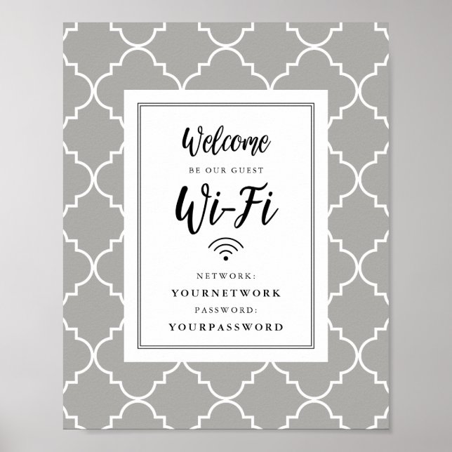 Quatrefoil Wifi Sign (Front)