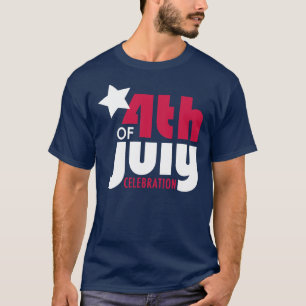 Quatrième de T-shirt de célébration de juillet