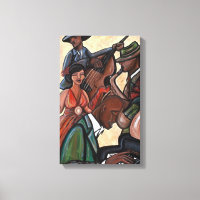 Quatuor de Jazz toile étirée Impression