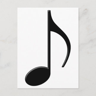Quaver - Eighth Note Music Symbol Postcard