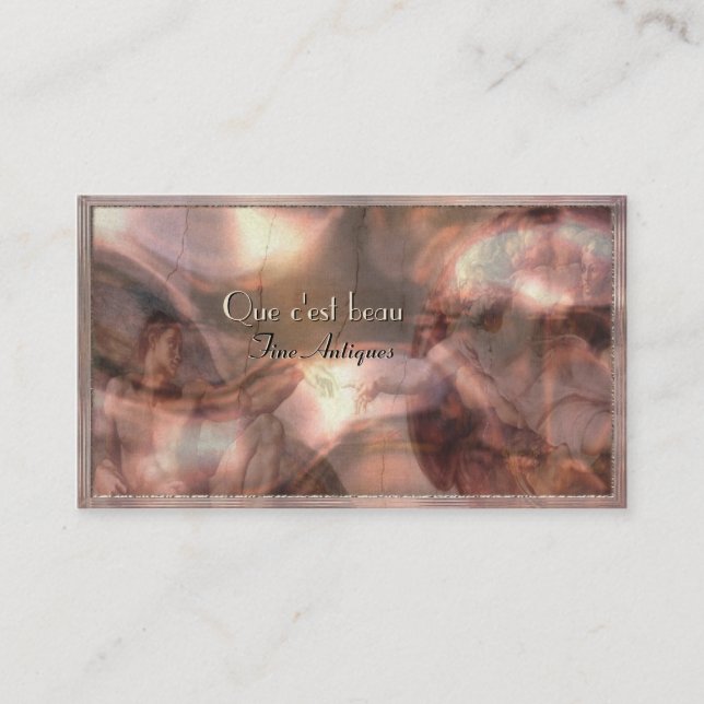 Que c'est beau Professional Iridescent Business Card (Front)
