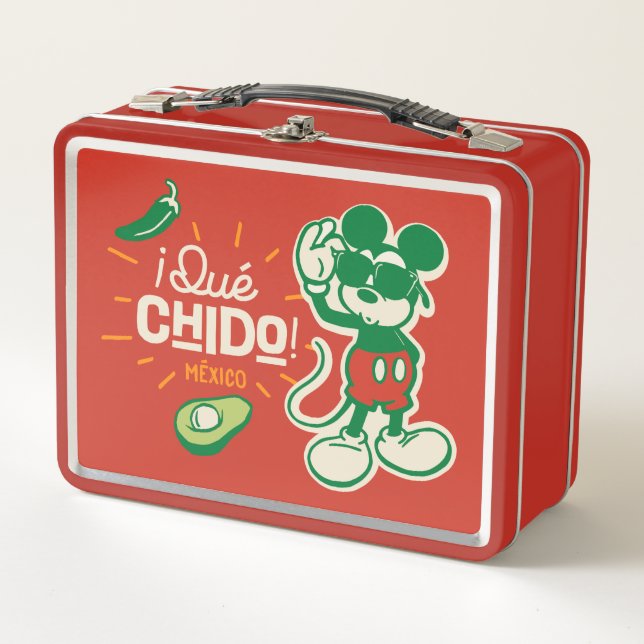 ¡Qué chido! "So Cool" Mickey Mouse Metal Lunch Box (Front)