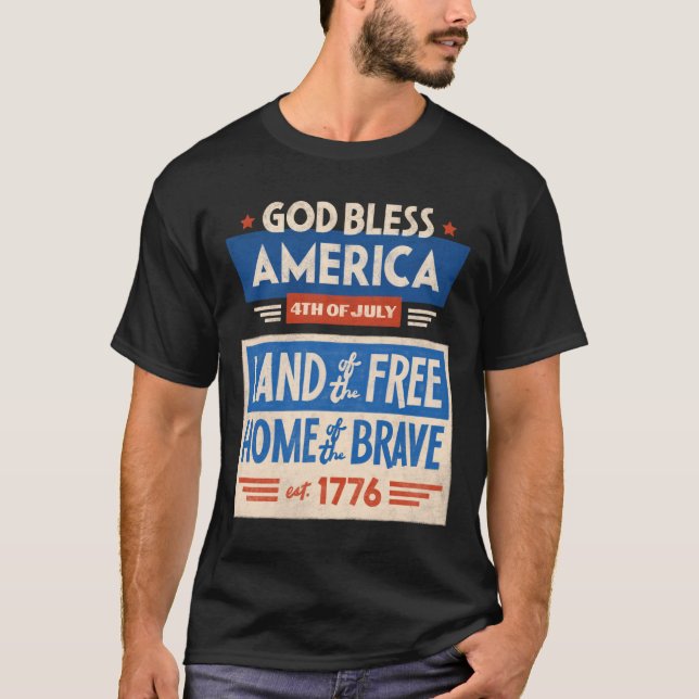 Que Dieu bénisse l'Amérique T-shirt (Devant)