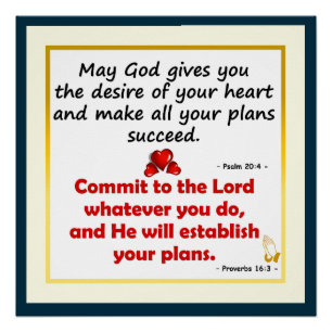 Que Dieu vous donne le désir de votre coeur Poster