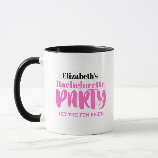 Que la fête de la future mariée commence Mug perso (Gauche)