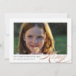 Que la Terre reçoive son roi Carte photo religieux