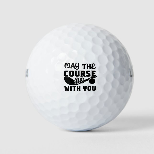 Que le terrain soit avec vous, balle de golf sur m (Devant)