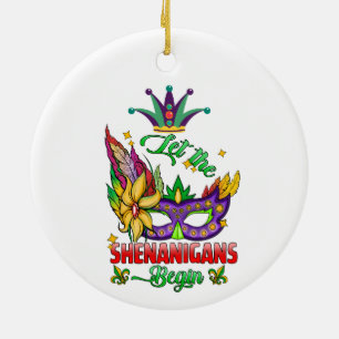 Que les frénésies commencent Ornement de Mardi Gra