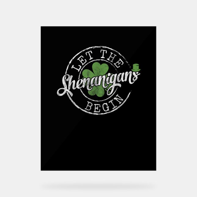 Que Les Shenanigans Commencent À Drôle Clovers St  (Recto)