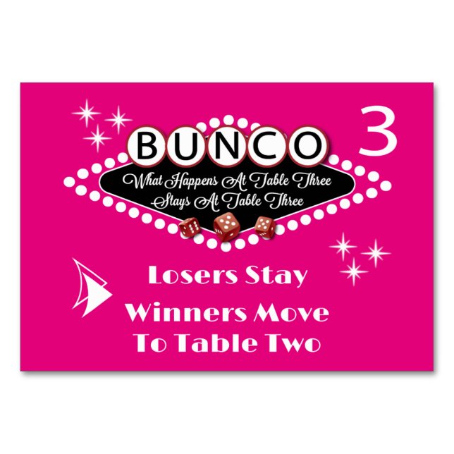 Que Se Passe-T-Il À La Carte De Table Bunco #3 (Devant)