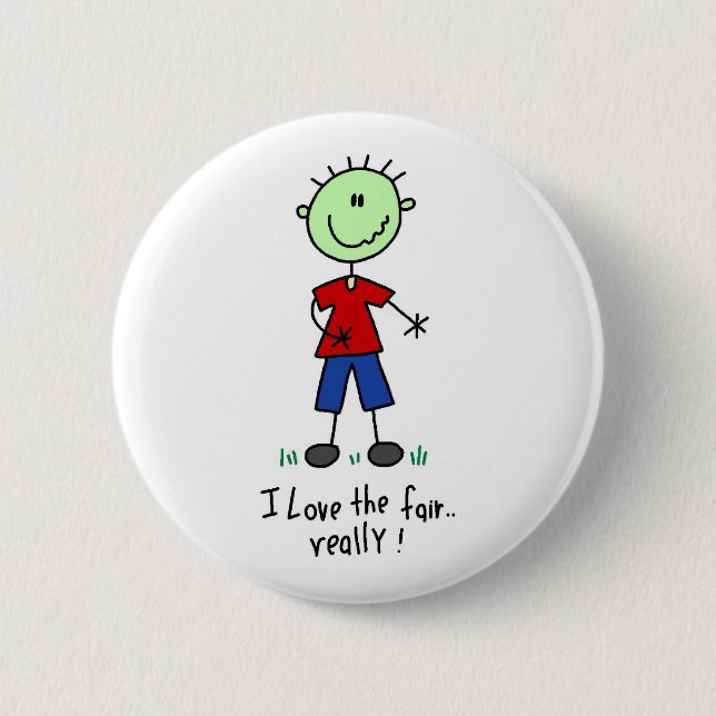 Queasy Fair Goer  2 Inch Round Button (Front)