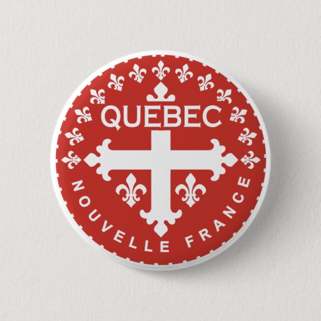Québec 2 Inch Round Button (Front)