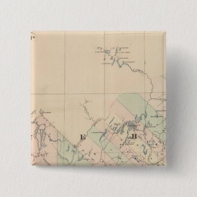 Quebec 2 Inch Square Button (Front)