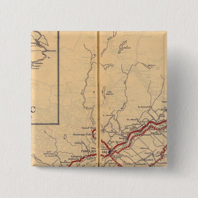 Quebec 4 2 inch square button (Front)