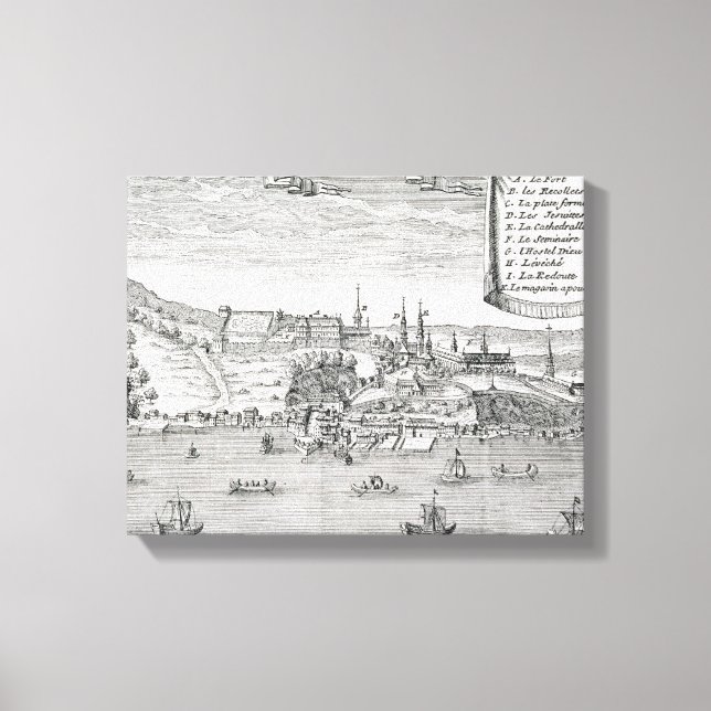 Quebec, after La Potherie Canvas Print (Front)