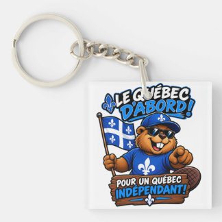 Quebec Beaver – Independent Quebec – Political Hum Keychain