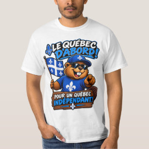 Quebec Beaver - Independent Quebec - Political Hum T-Shirt
