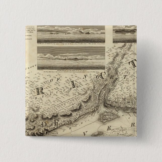 Quebec, Canada 2 Inch Square Button (Front)