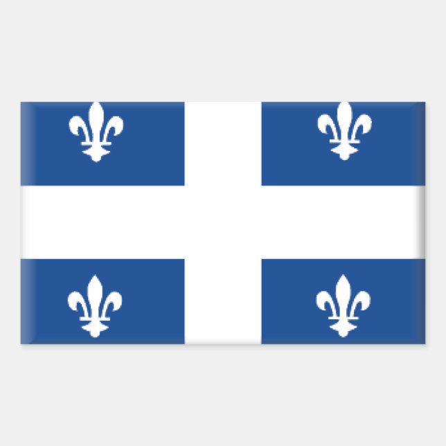 Quebec (Canada) Flag Sticker (Front)