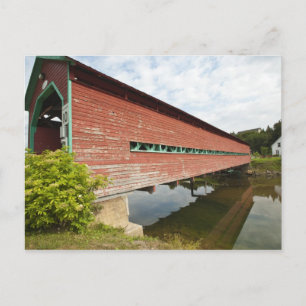 Quebec, Canada. Galipeault covered bridge in Postcard