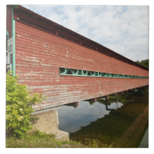 Quebec, Canada. Galipeault covered bridge in Tile