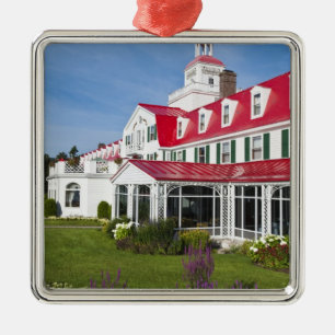 Quebec, Canada. Historic Hotel Tadoussac, 2 Metal Ornament